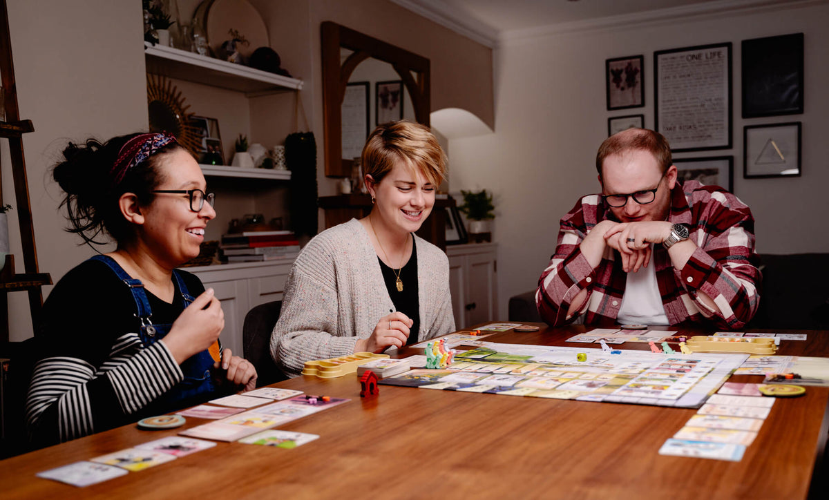 Playing Dog Park Board Game